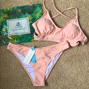 Cupshe size small light pink bikini